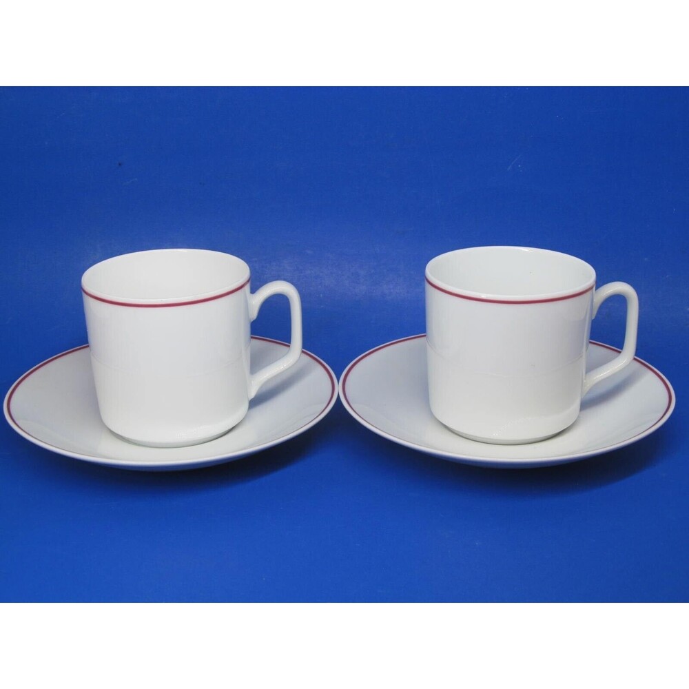 Royal Limoges Porcelaine Dure France 3" Cup Saucer Sets Bundle of 2